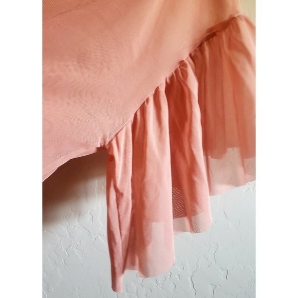 Zara Orange Floral Top Sheer Applique Blouse Bohemian Y2K Cover Up Womens Sz L - Picture 5 of 8